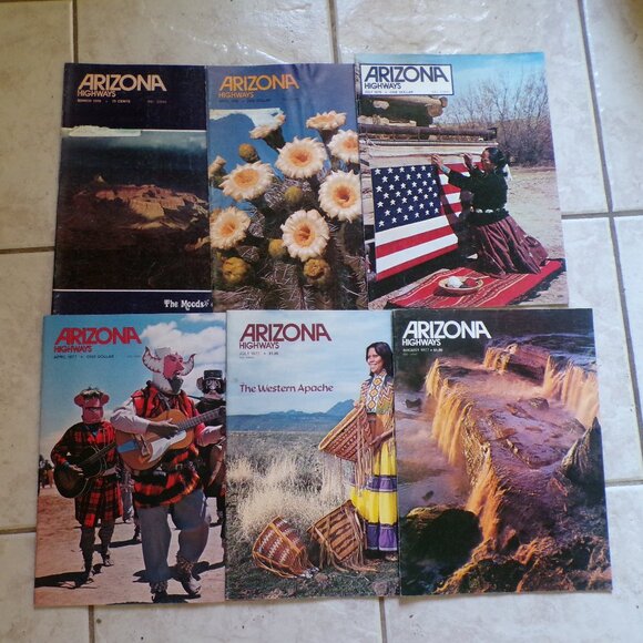 Arizona Highways Other - 6 ARIZONA HIGHWAYS MAGAZINES 1976 - 1977